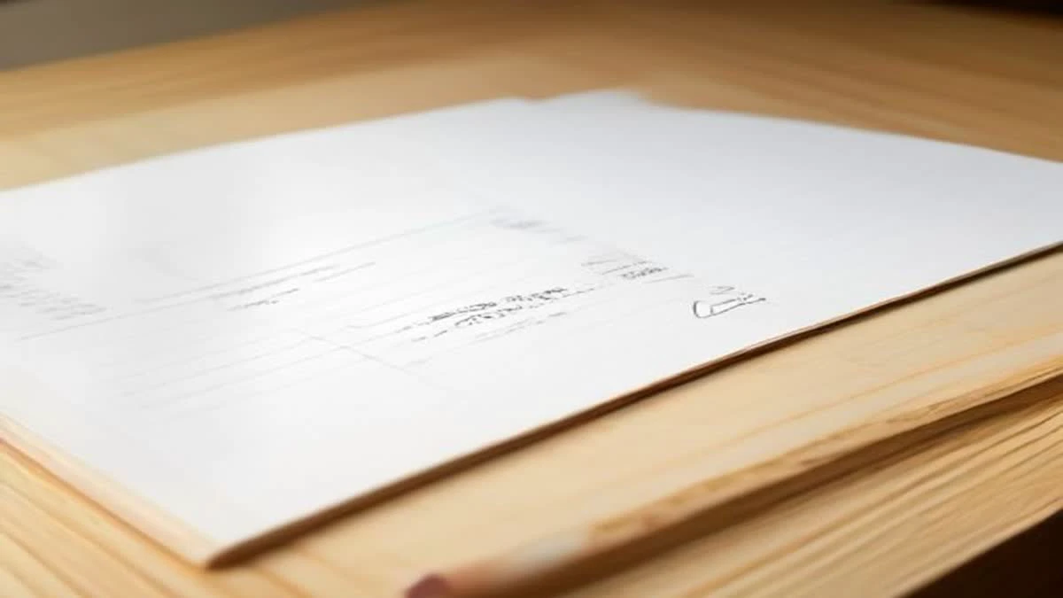slight low angle of a close-up of a spreadsheet printout and a pen on a wooden desk — illustrative photograph for this article